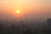 Morgenstimmung in Pyongyang - Juche-Säule