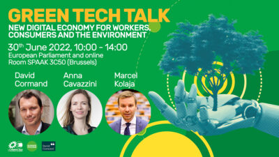 Green Tech Talk mit Anna Cavazzini, MdEP - "new digital economy for workers, consumers & the environment" @ Digital
